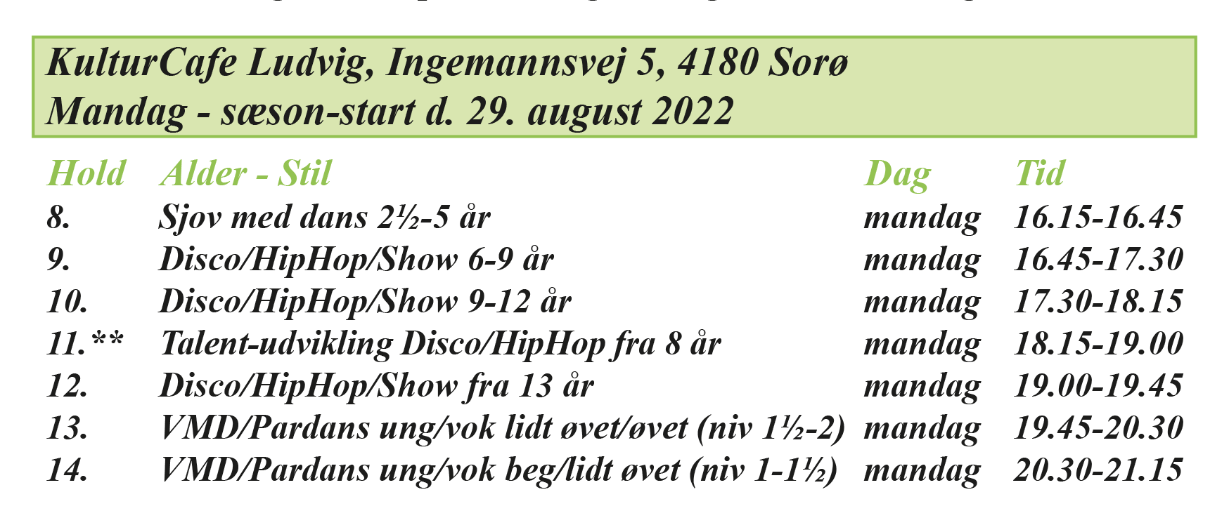 Program 2022-23 Soroe